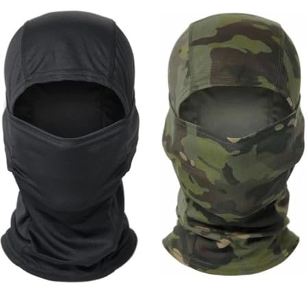 2 Pcs Cagoule Masque de Protection UV - Balaclava pour Le Sport, la Chasse, Le Cyclisme, la Moto - Pour Hommes