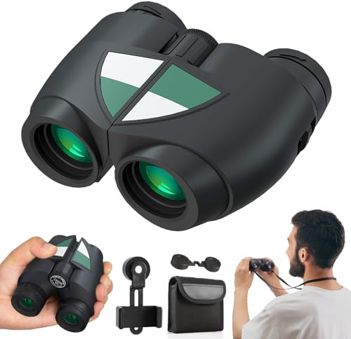 URBANCOAST 15x32 Compact Binoculars for Adults, High Power Lightweight Small Binoculars with Phone Adapter for Concert Cruise Ship Hiking Bird Watching Travel Safari Viewing Football Sports