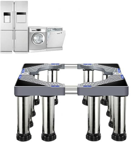 Waschmaschinensockel, weiß, 28 Zoll breit, universell belastbar, 880 lb/400 kg, Waschmaschinensockel, Trocknersockel, Plattform, strapazierfähig, höhenverstellbar, grau, 4 Fuß-10 cm (grau, 12 Fuß 20 c