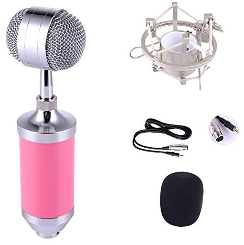 MRKU Condenser Microphone Set,Live Sound Card Microphone Set Condenser Microphone Anchor Computer Condenser Microphone