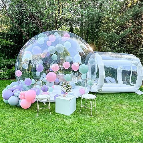 Casa de burbujas inflable de 10 pies, soplador de aire inflable para niños, tienda de campaña de burbujas de TPU para interiores y exteriores