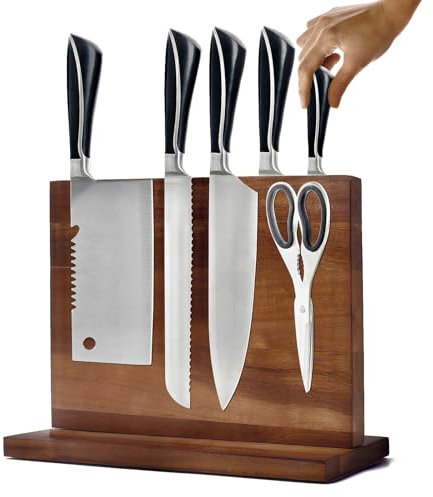 DAWNTREES Magnetic Knife Holder, Rack Magnetic Stands, with Strong Enhanced Magnets,Multifunctional Storage, Knife Holder,Home Kitchen,29.6x10.4x21.8 cm