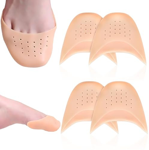 Spitzenschuhe Schoner Zehenkappen, 2 Paare Zehenschutz Silikon,Soft Gel Zehenkappen Zehenschoner Ballett Spitzenschoner Metatarsal Pads Schutz Für Spitzenschuhe Ballettschuhe High Heel Pumps