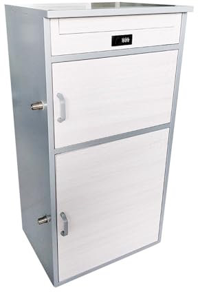 Paketbox Draussen Paketbox Briefkasten Groß Sicherer Hochwertiger Briefkasten mit Paketfach, for Pakete und Päckchen, Standbriefkasten Stahl(White)