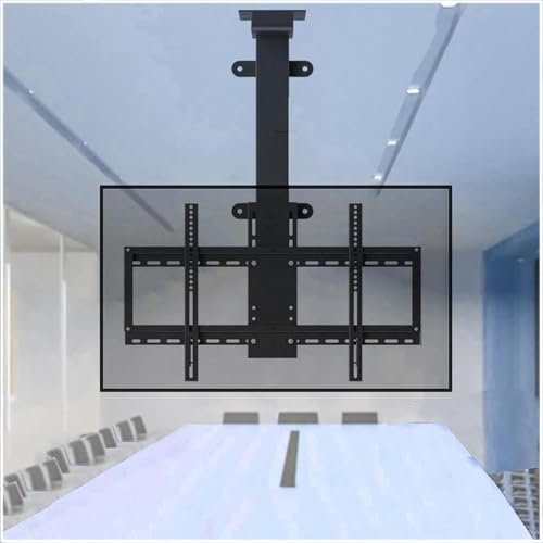 QICBYING Soporte De TV Motorizado para Techo - Elevador De TV con Rotación Manual De 360°, Elevador De TV Eléctrico Telescópico con Control Remoto, para Televisores De 32 A 75 Pulgadas