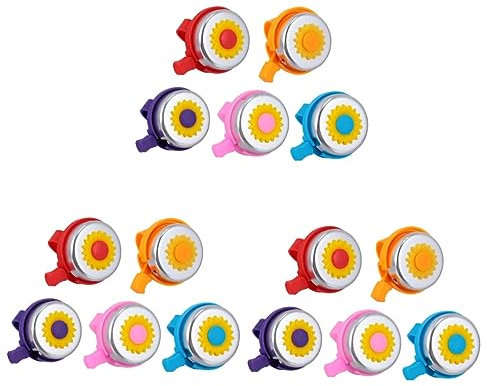 ifundom 3 Set Campanello Dell'auto Campanello Per Bici Da Della Bicicletta Campana Per Scooter A Forma Di Fiore Accessori Per Clacson Per Biciclette 5 Pezzi*3