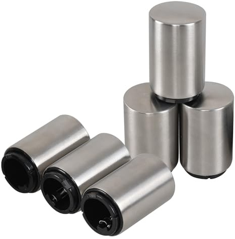 Callyne Lot de 6 décapsuleurs automatiques magnétiques en acier inoxydable Argenté