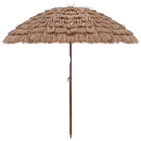 JTPMYFT Ombrellone da Giardino in Paglia, ombrellone da Spiaggia con 8 Stecche, Regolazione inclinazione, Adatto for ombrellone da Piscina, Parasole da Esterno for Patio(2m(78.7inch))