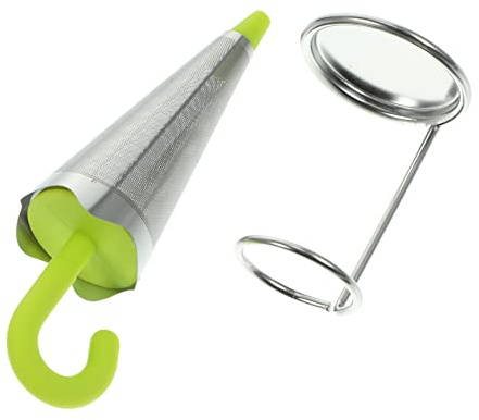 SMASOLO Stainless Steel Umbrella Tea Infuser Silicone Handle Fine Mesh Loose Leaf Tea Strainer for Home and Kitchen Use
