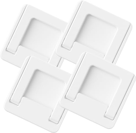 HONITANO Verrous de Sécurité Lot de 4 Pièces en ABS Blanc Protection pour Portes et Armoires Coulissantes, Installation sans Perçage pour Fenêtres Coulissantes Garçon et Filles