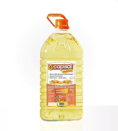 Capisol Huile de Tournesol Faible Acidité – Pour Friture – 5 L