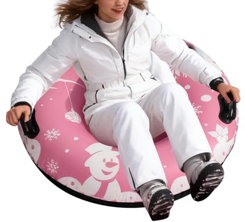 Schneeröhren Für Erwachsene – PVC 100cm Weihnachts Aufblasbare Röhre | Verstärkter Schlittenring | Snow Tube Für Outdoor Wintersport Poolparty Versammlung Gehweg