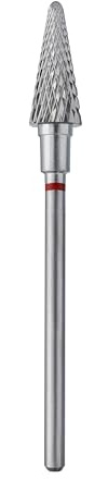 STALEKS PRO fresa in carburo di tungsteno per tornio unghie, punta 6 x 14 mm. Forma conica (grana fine)