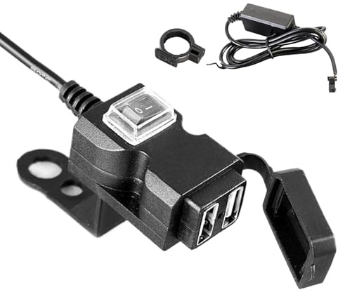 Phone Charger for Motorcycle | Waterproof Quick Power Socket | Motorcycle Charging Port | for GPS Tablet Dashboard Camera Motorbike Scooter
