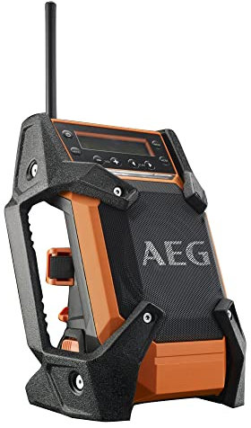 AEG - Radio 12V et 18V, + 240V - Fonction Dab+ / Prise Jack + USB : Branchement Téléphone, MP3, Tablette, (sans Batterie, ni Chargeur) - BR1218C-0