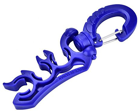 Dilwe Tauchen Regulator Schlauch, 3 Farben, Doppel BCD Schlauchhalter, mit Clip Haken, f¨¹r Professionelle und Freizeit Taucher