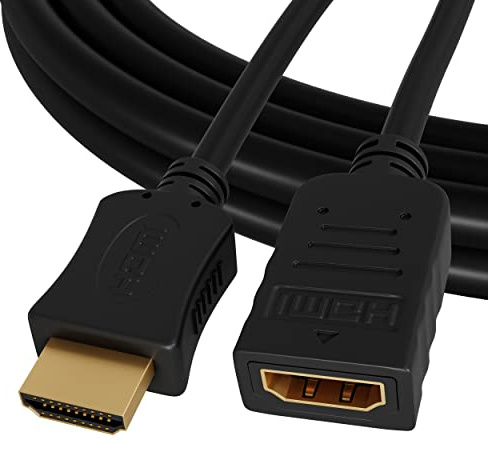 ConnectingU 2m Black 4K/ 3D High Speed HDMI with Ethernet Male to Female Extension Cable