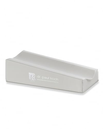 Dr. Paul Koch - Injektionskissen 30x15cm - Schaumstoffpolsterung | Abwaschbarer PVC-Bezug - Vorgeformte Armmulde - Elfenbeinweiß - Made In Germany