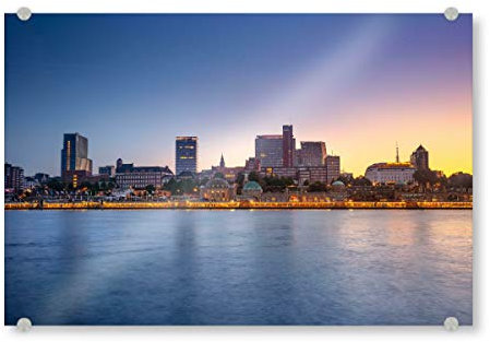 artboxONE Acrylglasbild 150x100 cm Städte/Hamburg Skyline Hamburg Zwei - Bild Hamburg Hafen Hamburg