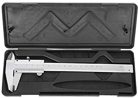 Kohlenstoffstahl Messschieber mit Hoher Genauigkeit, Metall-Mikrometer-Messwerkzeug Langlebig und klar, 0-150 mm mit Schutzbox