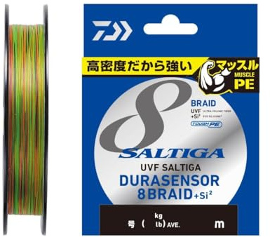Daiwa PE Line UVF Saltiga Dura Sensor x 8 + Si2, Nr. 0.6-10, 200/300/400 m, Mehrfarbig