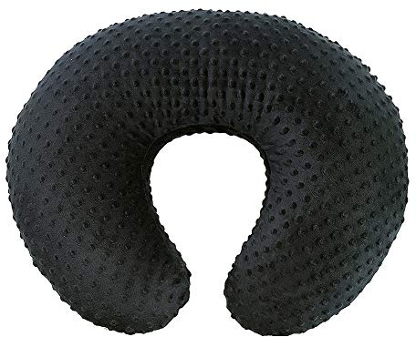 OWLOWLA Nursing Pillow Cover, Breastfeeding Pillow Slipcover Fits Nursing Pillow for Baby Boy Girl(Black)