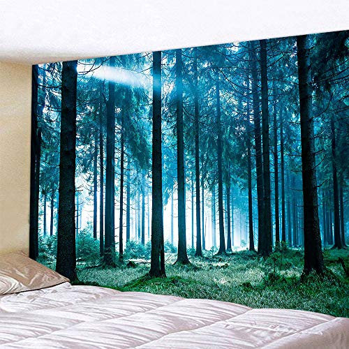Naturer Wald Wandteppich 180x230 Baum Sonnenaufgang Landschaft Wandbehang Tapestry Tapisserie Wandtuch Wandtücher Strandtuch Dekotuch