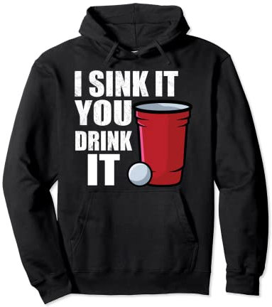 Beerpong Sink It Drink Trikot Party Bier Champion Bierpong Pullover Hoodie