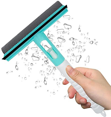 Veeteah Car Window Squeegee, Multi-Functional Shower Squeegee with Spray Bottle, Glass Wiper for Bathroom Mirrors Tiles, Washing Tool for Cleaning Staff