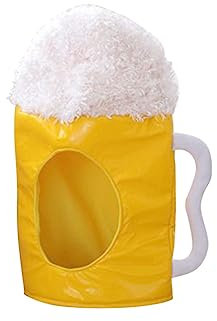 ABOOFAN Plüsch Hut Bierkrughut Cartoonhut Cosplay Kopfbedeckung Einheitsgröße Junge Mädchen Erwachsene Halloween Kostüm Party Zubehör Foto Requisiten