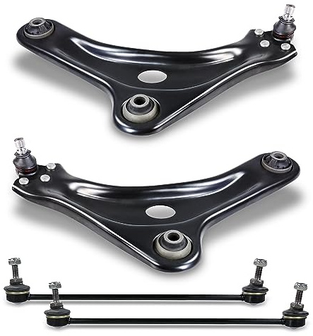 ATEC Germany 2x bras de suspension avec joint de cardan avant, 2x barres de liaison avant Compatible avec CITROèN DS3 (SA_) (SB_), C3 (SC_) (SX_, SY_) (SX), C4 CACTUS, PEUGEOT 208 (CR_) (CA_, CC_)