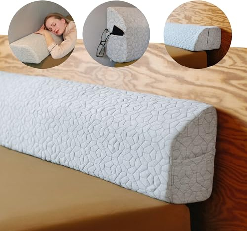 FeelAtHome Bed Gap Filler | Bed Wedge Pillow for Headboard to Close The Gap (0-8) Between Headboard and Mattress (Twin)