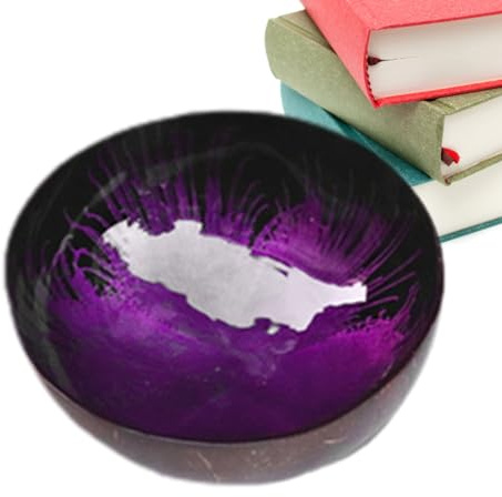 TROONZ Ciotole in Guscio di Cocco | Ciotola Decorativa Lucida | Decorazione Domestica per Ufficio, casa, Servizio, Frutta, Noci, Tavolo Porta Chiavi, insalatiere, Contenitore per Insalata