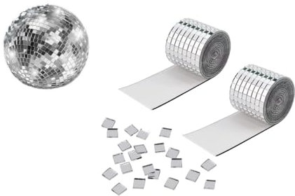 Changyeah Mini Espejos Autoadhesivos, 3200 Piezas de Azulejos de Mosaico Cuadrados, Espejo Cuadrado de Cristal para Decoración de Manualidades