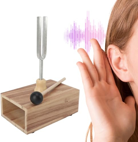 512Hz Stimmgabel mit Resonanzbox, Singing Ton Stimmset mit Silikon Hammer, für Heilung Musikinstrument und Stress Reliever Healing Stimmgabel