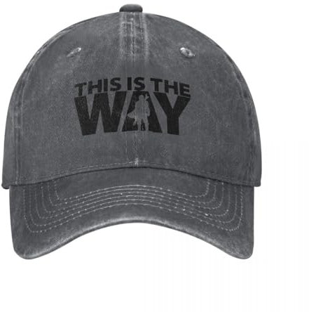 Unisexe Noir C’est la façon M-Mandalorian Adulte Rétro Cowboy Lavé Casquettes De Baseball Denim Hommes Femmes Hip Hop Snapback Cap Cadeau d’Anniversaire