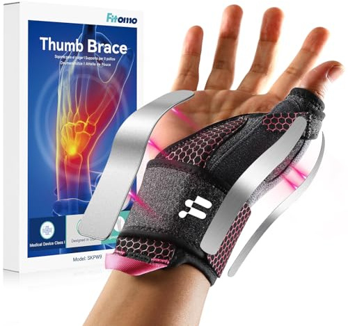 Fitomo Tutore Pollice, Tutore Tunnel Carpale 2 in 1 per Tenosinovite di De Quervains, Artrite, dito a Scatto, Tendinite, Sollievo dal Dolore del Tunnel Carpale e Distorsione del Pollice