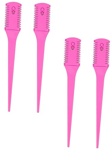 Healeved Haarschneidekämme 4-teilig Doppelschneidiger Kamm Zum Ausdünnen Der Haare Sicheres Schneiden Der Kopfhaut Tragbar Leicht Zu Reinigen