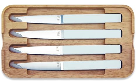 Tarrerias Bonjean - Coffret de 4 couteaux à steak Hector glacier, lame lisse