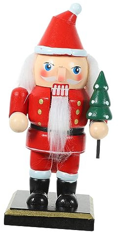BUGUUYO Schiaccianoci in Legno Di Babbo Natale Decorazione Di Natale Figura Di Marionetta Regalo Di Accessorio Fotografico Per Camera Da Letto Soggiorno Casa Auto
