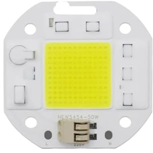 MAMA'S PEARL 3 pezzi senza saldatura AC 220V 50W LED COB Chip Diodo Driverless DOB Modulo 5454 Lampada Perline for Pianta Grow Light Floodlight Spotlight(Cold White,220V 50W)