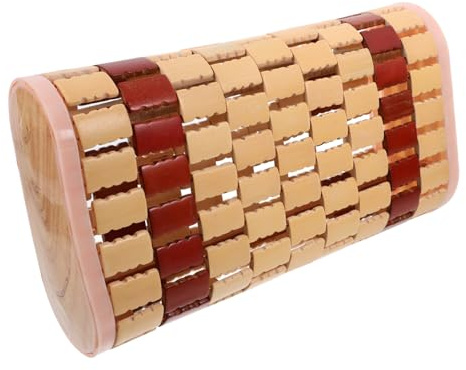 Alipis Almohada Hueca de Almohada de bambú enfriamiento de Masaje terapeutica cojín para el Cuello de Vapor de Sudor s de Verano el plastico