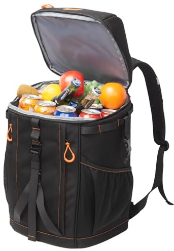 Hp hope Nevera mochila de 35 L, resistente al agua, bolsa isotérmica, 48 latas, plegable, bolsa de pícnic, bolsa de refrigeración, mochila grande para camping, playa, exterior, viajes, familia, pícnic