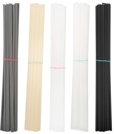 Saldatrice per plastica Set di elettrodi per saldatura in plastica ABS/PP/PVC/PE, lunghezza 200 mm, bastoncini per saldatura, 5x2 mm, strumenti per saldatrice in plastica Kit Riparazione Paraurti Auto