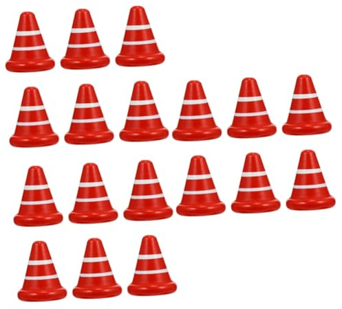 Milisten 3 Sätze Teiliges Mini Verkehrskegel Hochwertigem Holz Lernspielzeug Für Baustellen Szenarien Und Verkehrssimulationen Sicher Und Langlebig 6 Stück * 3
