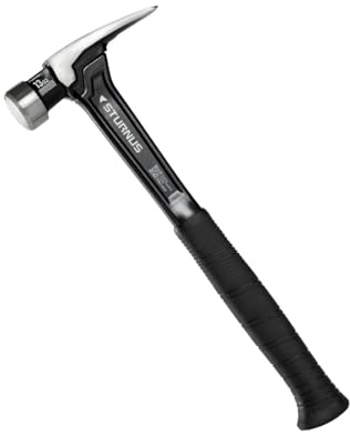 Sturnus Graphite 13oz Velocity Rip Claw Hammer – 13oz, Lightweight Aluminum & Ergonomic, Pro-Grade with Anti-Vibration Grip (Smooth Face, Short Handle)