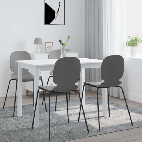 QZZCED Esstisch Weiß Familien Esstisch Tafel für Küche 114x71x75 cm Massivholz Gummibaum