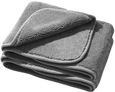 JUKOTA 2 Pezzi Panno Microfibra Per Pulizia Auto, 40cm * 40cm Professionale Super Assorbenti Morbidi Panno Asciugatura, per Rimuovere l'acqua in Auto, Vetri e Bagno