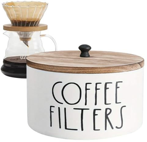 Kaffefilterhållare Trä Gårdsinredning Med Lock I Gårdsstil