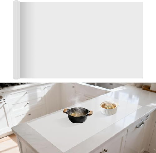 Kalolary 48 x 24 pollici Silicone Antiscivolo Tappetino Forno (Traslucido) | Tappetino Resistente Calore Piano Lavoro in Cottura Pasticceria Stendi Pasta Multiuso Protezione Piano Lavoro Cucina
